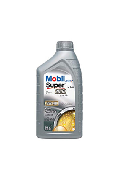 Mobil زيت محرك موبيل سوبر 3000 – 5w40 تخليقي بالكامل 1 * لتر ) صنع فى المملكة...