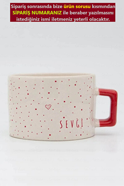 Öz Kupa Kişiye Özel Minimalist İsimli Lüks Nescafe Fincanı