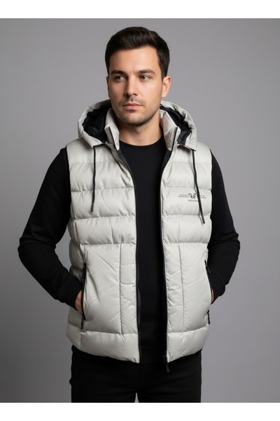 ATLIHAN MEBRUK STYLE Kapüşonlu Erkek Şişme Yelek