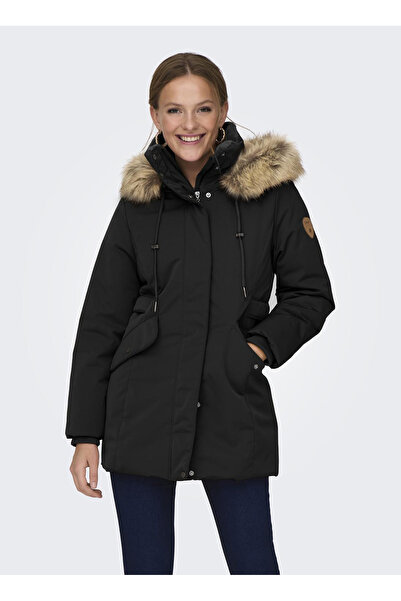 ONLY Black Women's Coat Onlnewpriska Parka Jacket Cc Otw