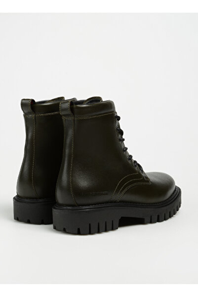 Tommy Hilfiger Haki Erkek Deri Bot PREMIUM CASUAL CHUNKY LTH BOOT