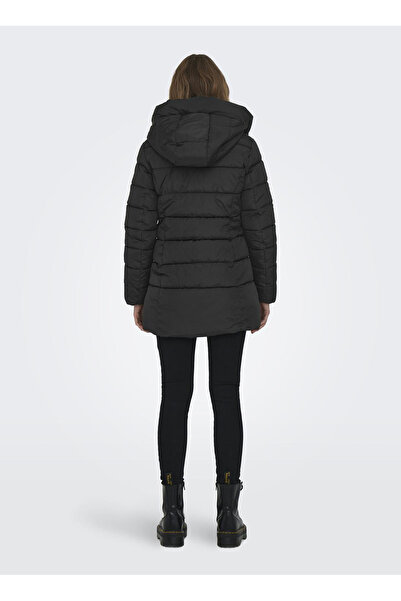 ONLY Siyah Kadın Kaban ONLLINA PUFFER COAT CC OTW