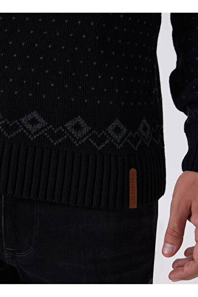 Lee Cooper Turtleneck Regular Fit Black Men's Sweater 241 LCM241036 SNOWY BLACK