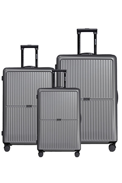 Space Luggage Set, ABS Material including Carry On Cabin Sizes, 20/24/28 Inches, Iron Gray 2506