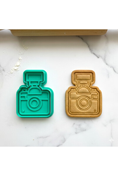 Craftelle قالب بسكويت على شكل كاميرا |   لحلوى العجين والحلوى الطينية |   موض...