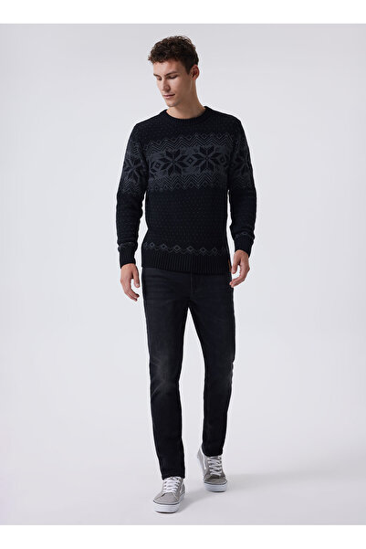 Lee Cooper Turtleneck Regular Fit Black Men's Sweater 241 LCM241036 SNOWY BLACK