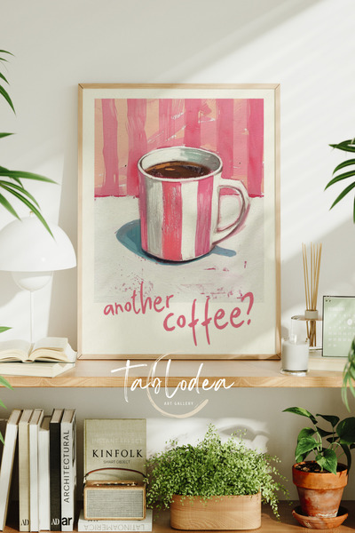 tablodea Kahve Köşesi Dekoru Çerçeveli Poster Tablo TD Modern Dekoratif Minimalist Pinterest Mutfak Tablosu