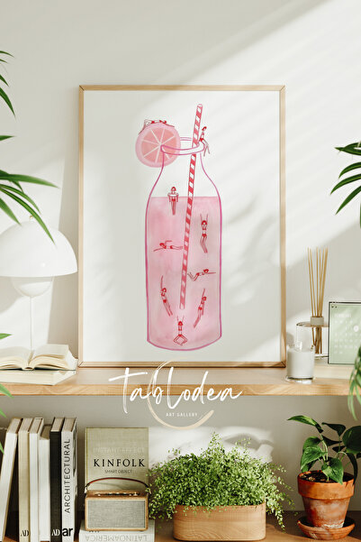 tablodea Moderni ukrasni poster sa temom roze limunade, TD boemski dekorativn...