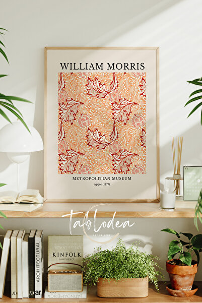 tablodea Tablou cu model de mere William Morris, Tablou cu ramă din lemn, Tab...