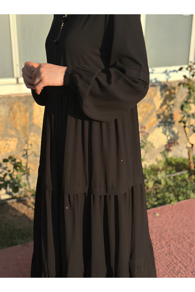 Bayram Giyim Üç katlı Medine ipeği ferace