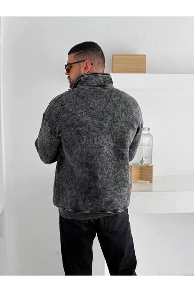 İLKCET MODA Washable Oversize Premium Zippered Unisex Sweatshirt