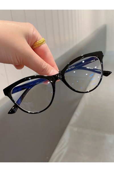LOOKUP NEW Nila 51 Ekartman Black Cat Eye Bone Transparent Women Men Unisex Blue Light Protection Screen Glasses Eyewear