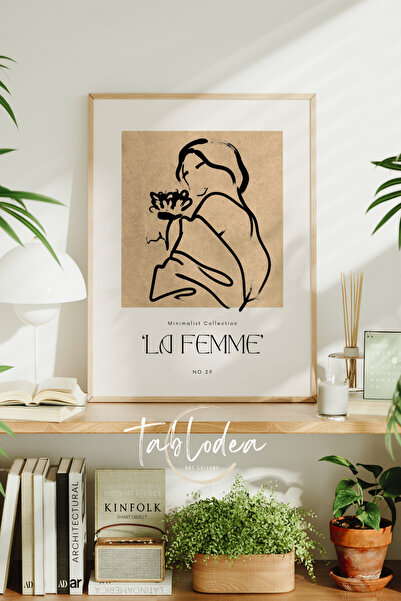 tablodea Pictură minimalistă boemă, Poster Boho înrămat, Pictură boemă Pinter...