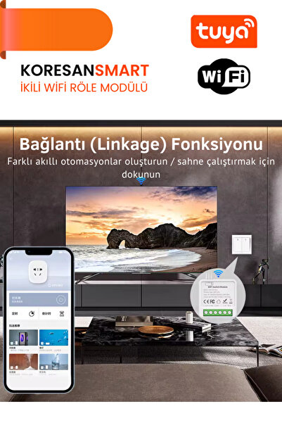 koresan Tuya İkili Wifi Röle Modülü