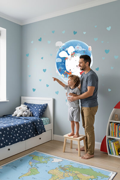 KT Decor Čarobni život malog zeca Set zidnih naljepnica za dečju sobu