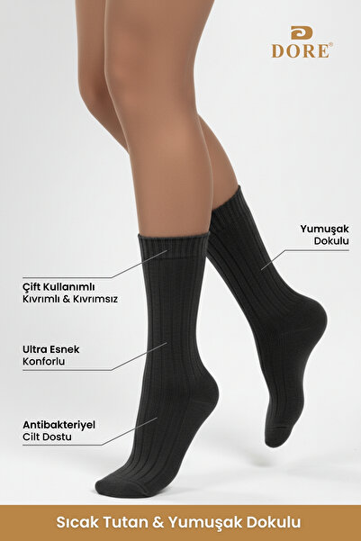 Dore Оригинални дамски меки и нежни зимни чорапи от серията Premium с мека текстура и подплата от вълна - 1 чифт