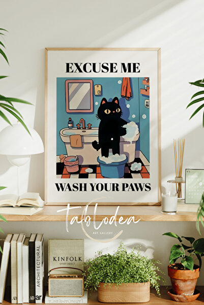 tablodea Tuvalet Mizahı Dekoratif Çerçeveli Poster Tablo, Wc Duvar Dekorasyon...