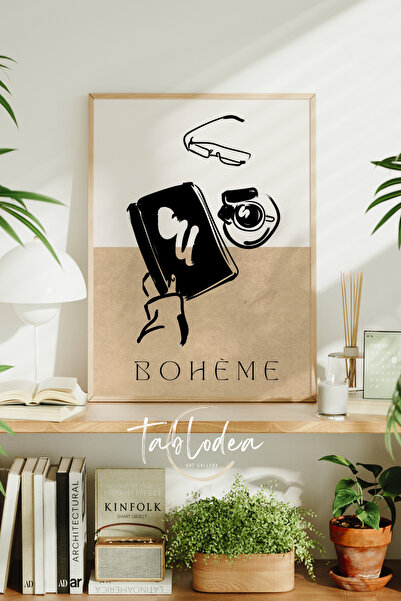 tablodea Boemski obraz, boemski poster sa drvenim ramom, boemski pojedinačni ...