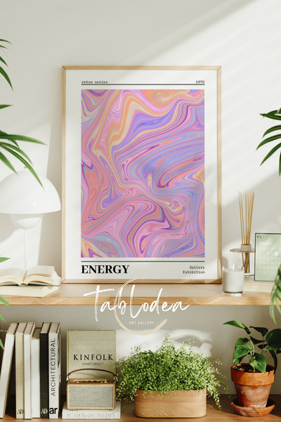 tablodea Tablou Aura Retro, Poster înrămat Aura Energy, Tablou Aura Energy, T...