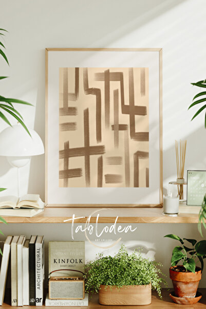 tablodea Bohem Tablo, Doğal Ahşap Çerçeveli Boho Poster, Pinterest Bohem Tabl...