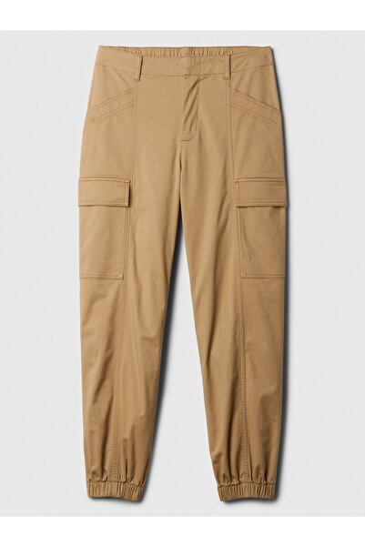 GAP Kadın Kahverengi Twill Downtown Jogger Pantolon