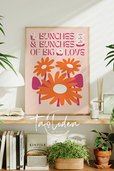 tablodea Tablou decorativ modern înrămat cu motive florale, Tablou minimalist...