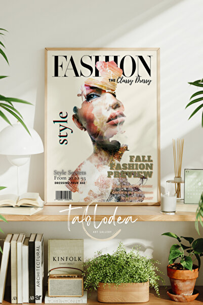 tablodea Naslovnica modnog časopisa, moderna uokvirena slika postera, minimal...