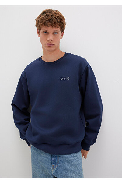 Mavi Logo Baskılı Lacivert Sweatshirt 0S10379-70488