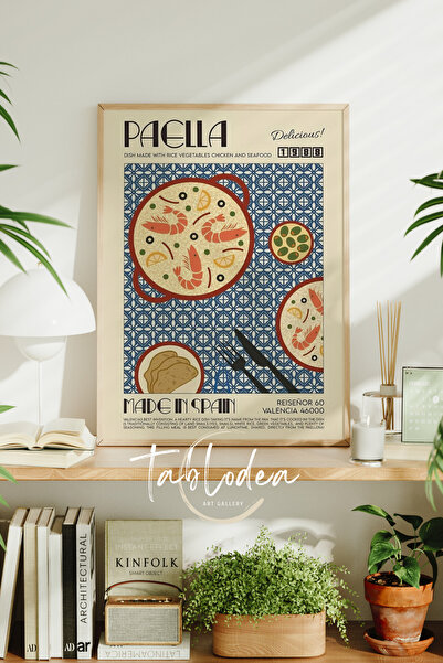 tablodea Tablou cu poster înrămat cu tematică de bucătărie, cu model ceramic,...