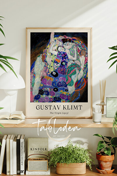 tablodea Gustav Klimt The Virgin Vintage Çerçeveli Poster Tablo, Gustav Klimt...