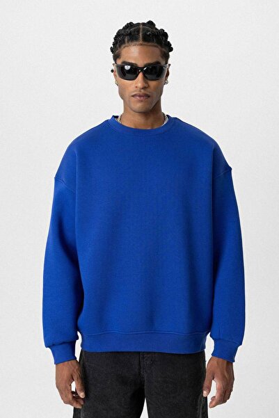 İLKCET MODA Базова унісекс-футболка Mavi Oversize Premium