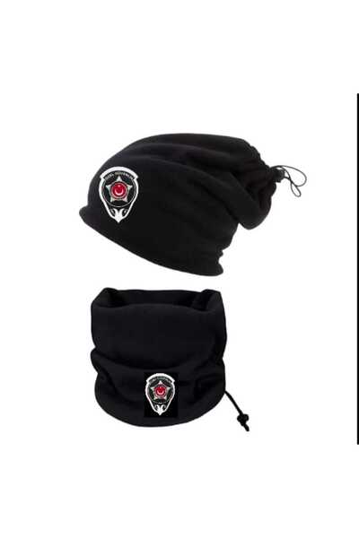 MODANKA Özel Güvenlik Siyah Armalı Polar Sadece Bere Kış Aylarında Sıcak Tutar