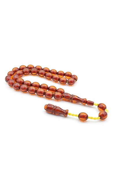 Murty99 Tasbih zilnic cu tăiere galbenă - chihlimbar strâns, sistem 001