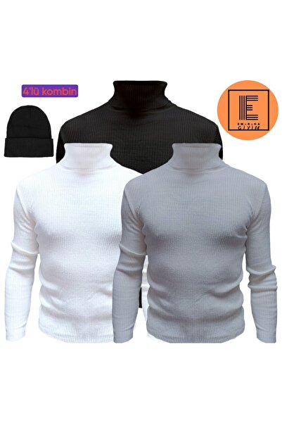 EMKA GİYİM 4 részes kombinált garbós pulóver