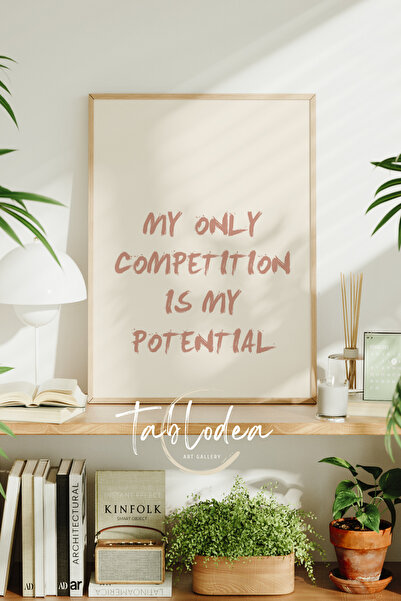 tablodea Motivasyon Yazılı Minimalist Çerçeveli Poster Tablo, Minimalist Yazı...