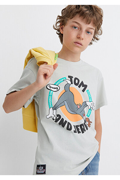 Mavi Tom and Jerry εμπριμέ γκρι μπλουζάκι Loose Fit / Loose Relaxed Fit 6610291-80618