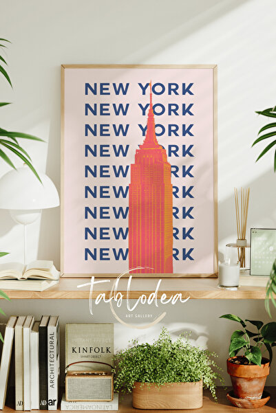 tablodea Pictură murală modernă înrămată cu tematică New York, retro, decorat...