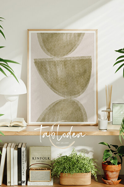 tablodea Pictură murală modernă minimalistă boemă, înrămată cu lemn natural, ...