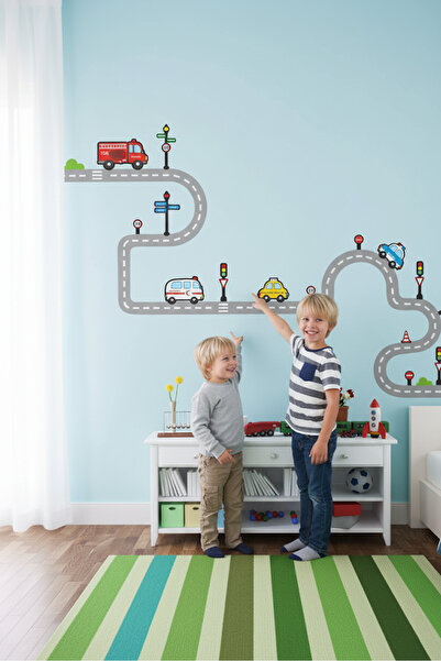 KT Decor Türkiye Traffic Native Figures - Kids Room Wall Sticker Set