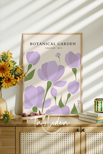 tablodea Çiçekli Minimalist Çerçeveli Poster Tablo, Çiçekli Modern Dekoratif Bohem Pinterest Duvar Tablosu