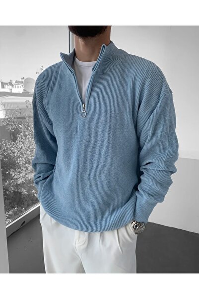 baskor zorel 3 Adet yarım fermuar selanik örme kışlık erkek triko kazak