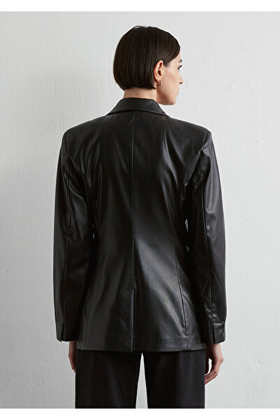 Mavi Suni Deri Siyah Blazer Ceket 1110658-900