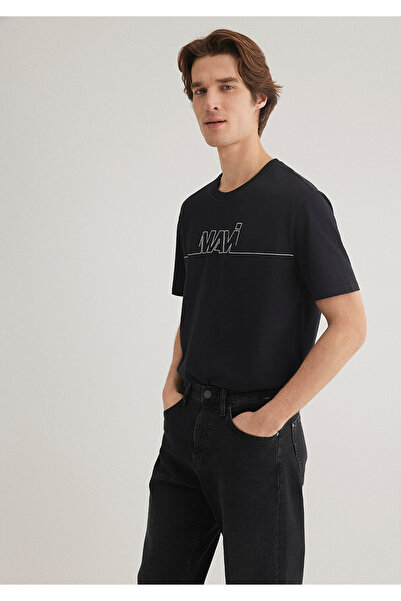 Mavi Λογότυπο Μαύρο T-Shirt Loose Fit 0610254-900