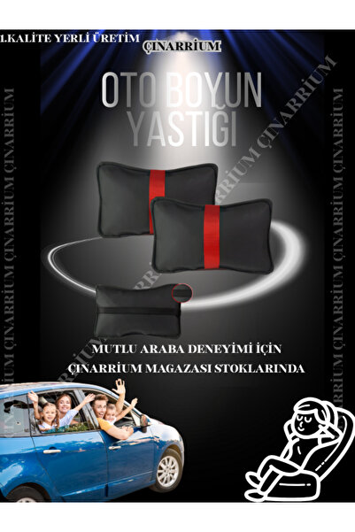 cinarrium وسادة رقبة مخططة باللون الأحمر لسيارة جيب كومباس 2017 وما بعدها، قطعتان