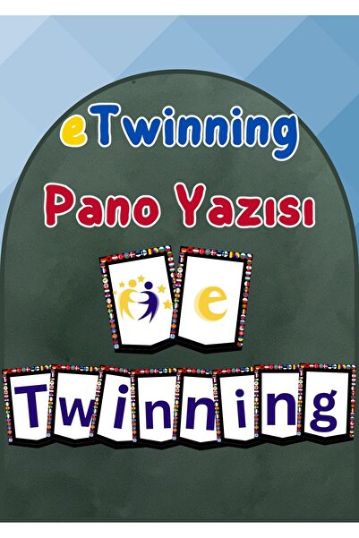 VeroCrafts eTwinning Pano Yazısı Laminasyonlu A5 Boyut 10 Parça (Erasmus Proj...