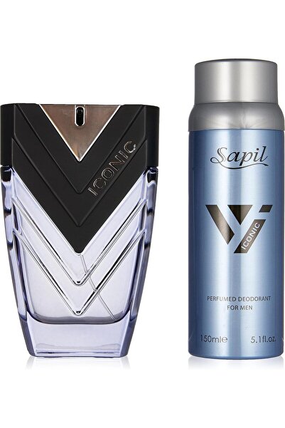 sapil مجموعة هدايا سابيل أيكونيك للرجال 100 مل أو دو برفيوم ومزيل عرق 150 مل