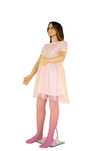 PETRA-ELISA Παιδικό Καλσόν Λύκρα 20 DEN με Σχέδιο Bianca, Φούξια, 9-11 ani