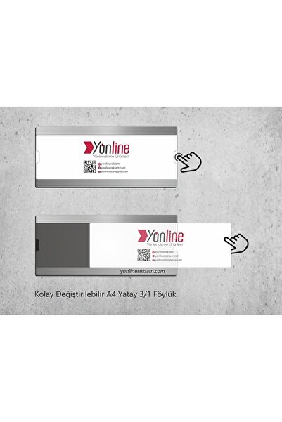 Yönline Kapı ve Duvar Tipi Kolay Değiştirilebilir A4 1/3 Föylük