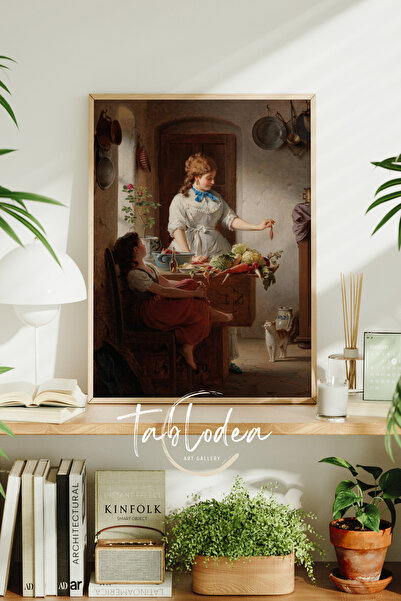 tablodea Tablou cu poster înrămat cu tematică de bucătărie vintage, pictură d...