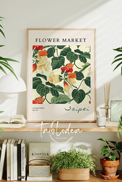 tablodea Vintage poster sa cvetnim okvirom, minimalistička dekorativna modern...